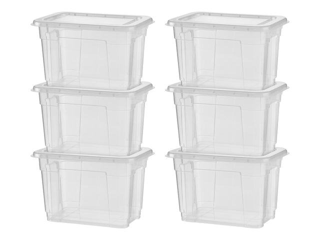 Boîtes 5 l avec couvercle, lot de 6