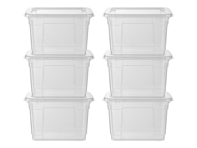 Boîtes 5 l avec couvercle, lot de 6