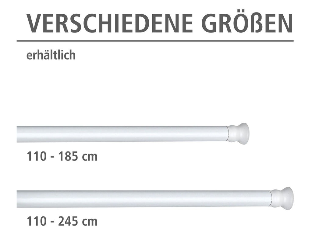 Barre de douche extensible en aluminium, 110-245 cm