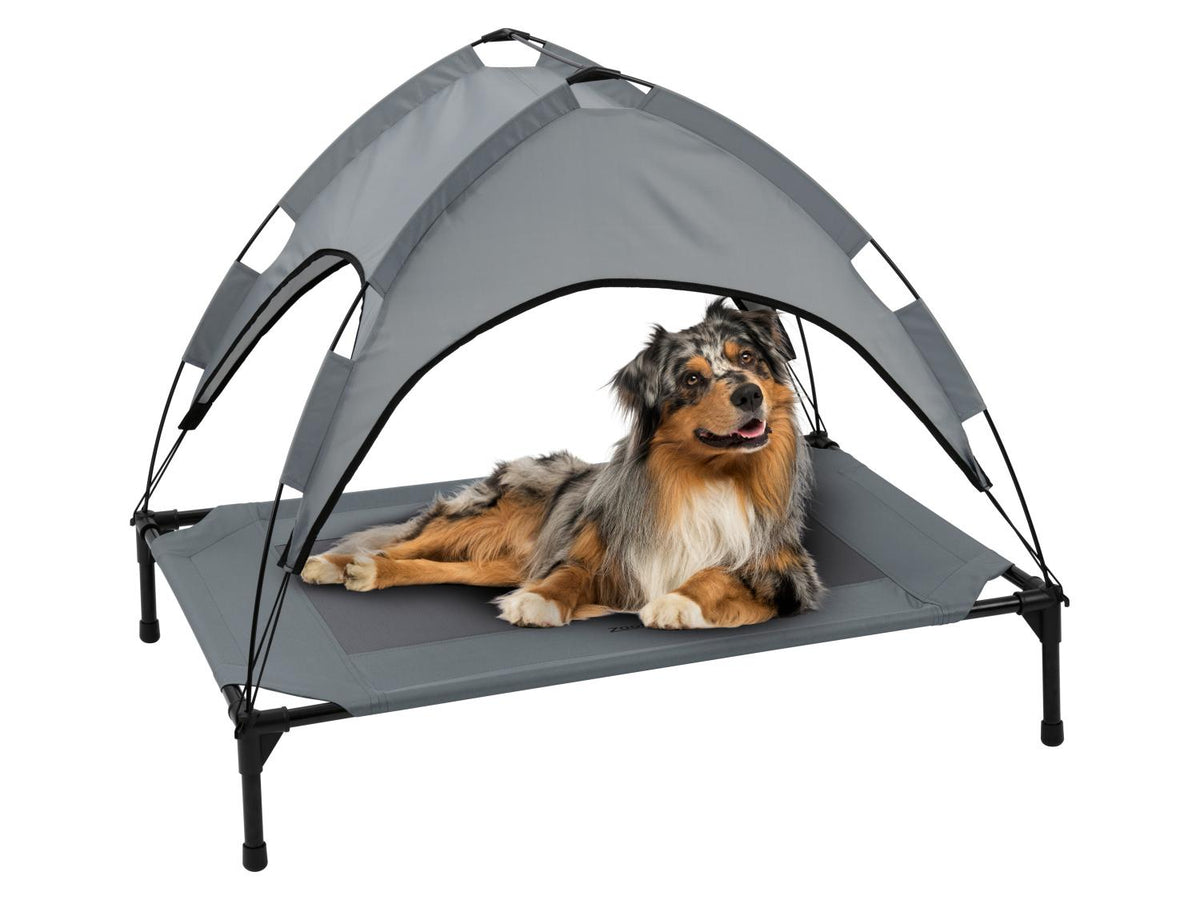 Lit de camp avec pare-soleil ou Panier pliant pour chien